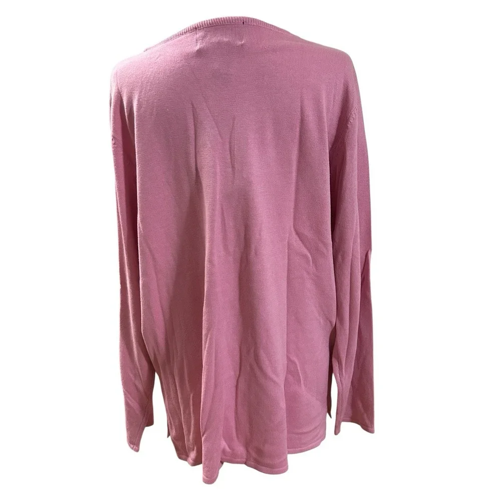 Bob Mackie Wearable Art NWT Embellished Pink Top Sz L - Picture 4 of 9